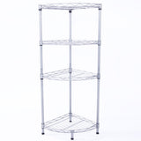 XM-243S Fan-shaped Carbon Steel Metal Assembly 4-Tier Storage Rack Silver Gray 91288015