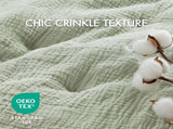 3-Piece King Cotton Embroidered Quilt Set,Sage B035P408344