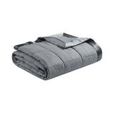 Oversized Down Alternative Blanket with Satin Trim B03598528