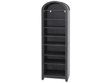 8-Tier Arched Dome Display Rack Particleboard Melamine-Faced Bookshelf 15.75*11.81*70in Black 59904280