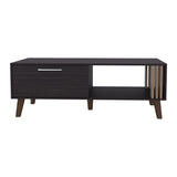 Vance 47" Wide Coffee Table with One Open Shelf and One pull Down Cabinet Door, Living Room, Storage B200P253752