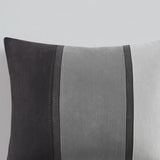 7 Piece Faux Suede Comforter Set Black King B03597216