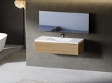 36'' Floating Bathroom Vanity with Sink, Wall-Mounted Striped Storage Cabinet with Soft-Close Drawer W1573P265197