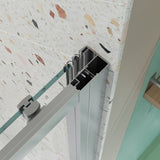 50"-54"W x 72"H sliding shower door, sliding door, with 1/4" tempered glass and Polished Chrome W2122P228624