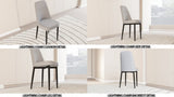 A set of 4 dining chair, modern style chair made of high-quality PU Leather fabric with thick soft W2189140237