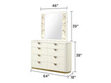 La Pierre Modern Style 8- Drawer Dresser Made with Wood and Gold Accents in B009P270813