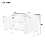 U-Style Storage Cabinet Sideboard Wooden Cabinet with 2 Metal handles and 2 Doors for Hallway, N711P241278A