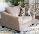 Camero Fabric Pillowback Arm Chair, Gray T2574P195452
