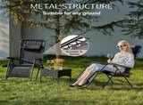2-Pack Zero Gravity Outdoor Lounge Chairs 330lbs Capacity Folding Textilene Recliner with Adjustable 41429310