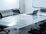 36 x 60 Inch Frosted Plastic Table Cover, 1.5 mm Thick PVC Desk Mat, Waterproof & Easy Clean, for 10214285