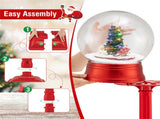 5 Ft Christmas Streetlamp Decor 360&deg Rotating Santa/Snowman/Tree, 15 Colorful LEDs, 8 Tunes, 2 87076378