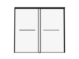 60 W x 72 H Sliding Shower Door, Semi-Frameless Double Sliding Glass Shower Door with 1/4 W3887P395469