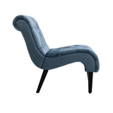 COOLMORE Modern Velvet Armless Accent Living Room Chair / Leisure Chair,Upholstered Fabric Button W39550131