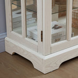 Curio Display Cabinet,Antique Display Cabinet with Glass Doors Adjustable Shelves for Collectibles W2275P231687