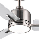 48" Brushed Nickel Lowe Profile Ceiling Fan with Light W1367P247082