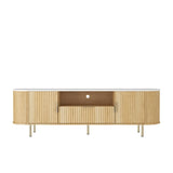 Lving Room Floor-standing TV Cabinet with 16 Color LEDs, Entertainment Center with Storage Doors, TV W1321P308258