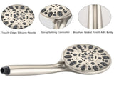 Drill-Free Stainless Steel Slide Bar Combo Rain Showerhead 7-Setting Hand, Dual Shower Head Spa W121947477