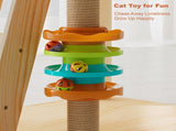 59" Modern Cat Tower, Wood Cat Tree Tower for Indoor Cats, Cat Treewith Sisal-Covered Scratching W3101P383595