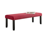 Biony Fabric Dining Bench with Nailhead Trim, Red T2574P509814