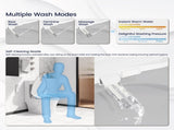 Electric Cushion Toilet Seat, Warm Water with Air Dryer, Heated Seat with Sensor and Slow Closing 29379418