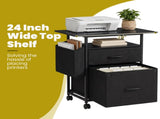 File Cabinets, Storage Cabinets for Hanging Files Letter/Legal/F4/A4 Size, Black 27726757