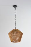 Boho Hemp Rope Pendant Light, Handcrafted Farmhouse Hanging Light Fixture for Kitchen Island, Dining W1340P251924