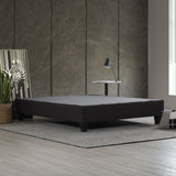 Modern Dark Grey Upholstered Platform Bed Frame, Twin B011P202575