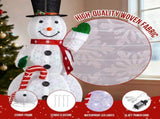 5.7FT Lighted Snowman Holding Candy Cane Christmas Yard Decorations, Pre-lit Pull Up Snowman with 02397479
