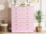 Modern Simple 7-Drawer Dresser Pink 34426595
