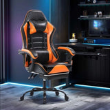 Gaming Computer Chair with Wheels, Adjustable Height Pu Leather Gamer Chair Office Desk 87665852