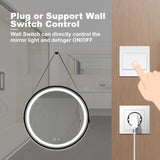 32inch Bathroom Led Classy Vanity Mirror with focused backplane,Black aluminum alloy frame,High W1992P211236