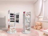 White, bow-patterned, MDF painted finish, 1-door, 1-shelf, rotatable 31262529