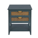 2 Drawer Side table,Naturel Rattan,End table,Suitable for bedroom, living room, study W68858072