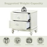 Dorothy Ivory Finish Nightstand W/2 Drawers B2726P327447