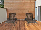 193*64.5*93cm Backrest Adjustable Courtyard Cast Aluminum Lying Bed Bronze 01637540
