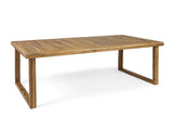 Outdoor 69" Acacia Wood Dining Table, Sandblast Natural Finish 62617.00