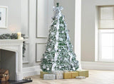 6Ft Prelit Pop Up Christmas Tree Decoration, Collapsible Artificial Xmas Tree with 150 Warm Lights W3879P548811