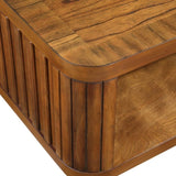Rectangular Wood Coffee Table for Living Room, 41.5-Inch Coffee Table with Solid Wood Legs, Wood W1202P177315