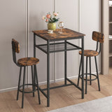 Bar table, equipped with 2 bar stools , with backrest and partition W57868881