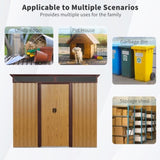 8ft x 6ft Outdoor Metal Storage with Lockable Sliding Doors and Transparent plate for Garden, Lawn W540P185316