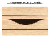 4-Drawer Density Board Triamine Veneer Bathroom Cabinet 11.82*11.82*32.29in Natural Wood 12549726