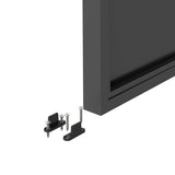 ZNTS 36 in. x 84 in. Glass Sliding Barn Door with 6FT Barn Door Hardware Kit & Soft Close 36675973