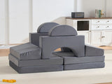 14 PCS Modular Kids Play Couch, Child Sectional Sofa, Versatile Toddler Soft Building Blocks Sofa W3523P450127
