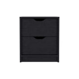 Basilea 2 Drawers Nightstand , End Table, Side Table Pull Out System -Black B20092138