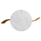 Faux White Marble Round Coffee Table with Storage B035P262683