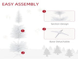6 foot white Christmas tree with bracket 79075083