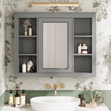35'' x 27.5'' Medicine Cabinet, Wall Mounted Bathroom Storage Cabinet, Modern Bathroom Wall Cabinet WF322917AAE