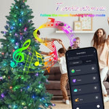 Artificial 6ft Green RGB-lit Christmas Tree with 751PVC Mixed Branch Tips,Hinged Premium & Foldable 02711528