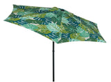Outdoor 7.5' Palm Print Round Market Patio Umbrella, Push-up, 3-Angle Tilt 58235760