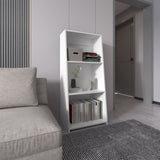 Note 47" Tall Three-Tier Ladder Bookcase White B200P253718